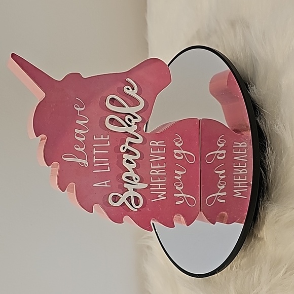 EUC "Leave A Little Sparkle Wherever You Go" Unicorn Sign - Picture 1 of 1